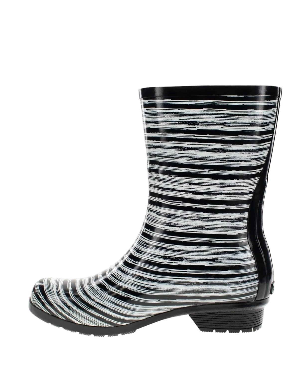 Gloss Drybrush Mid Rain Boot - Black - Western Chief