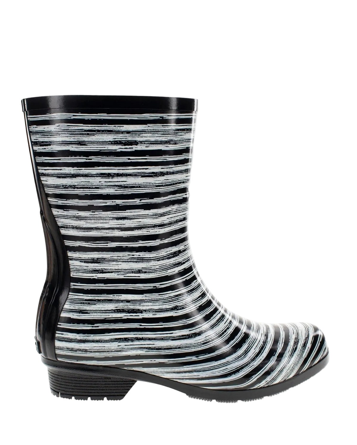 Gloss Drybrush Mid Rain Boot - Black - Western Chief