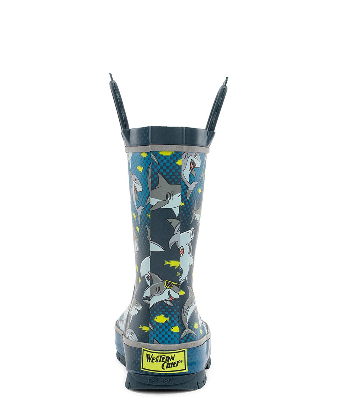 Kids Chiller Sharks Rain Boot - Navy - Western Chief