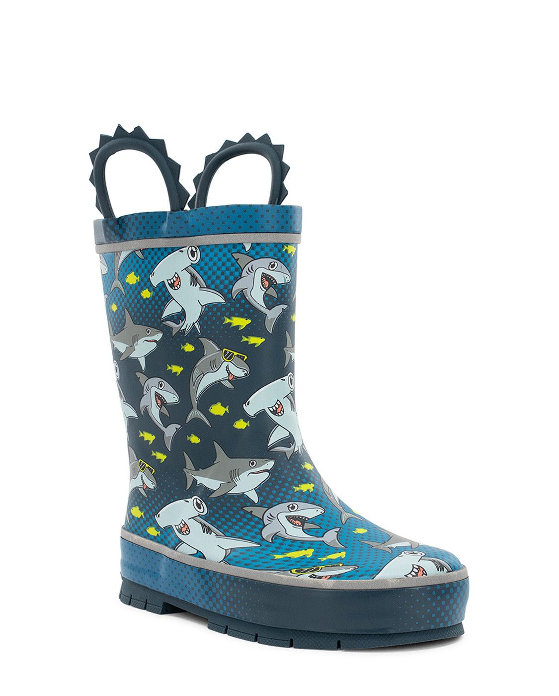 Kids Chiller Sharks Rain Boot - Navy - Western Chief