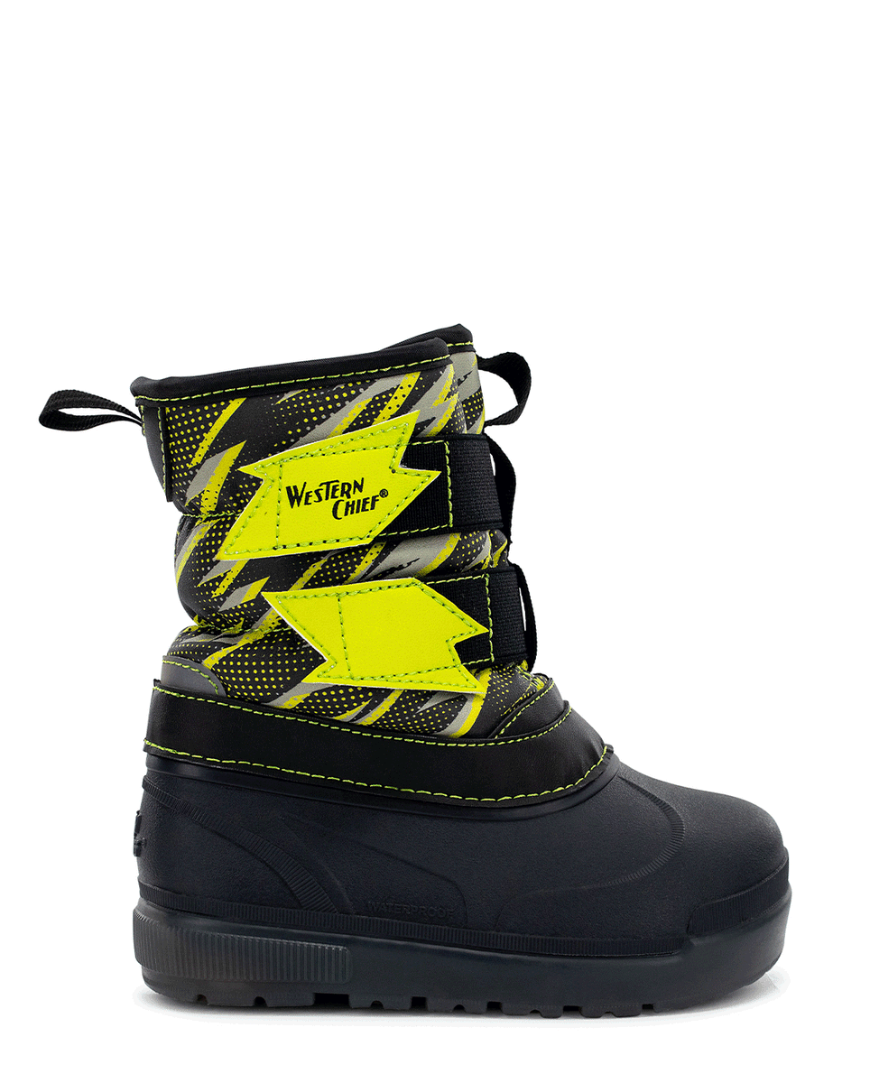 Kids Denali Lighted Faux Fur Cold Weather Boot Charcoal Western Chief