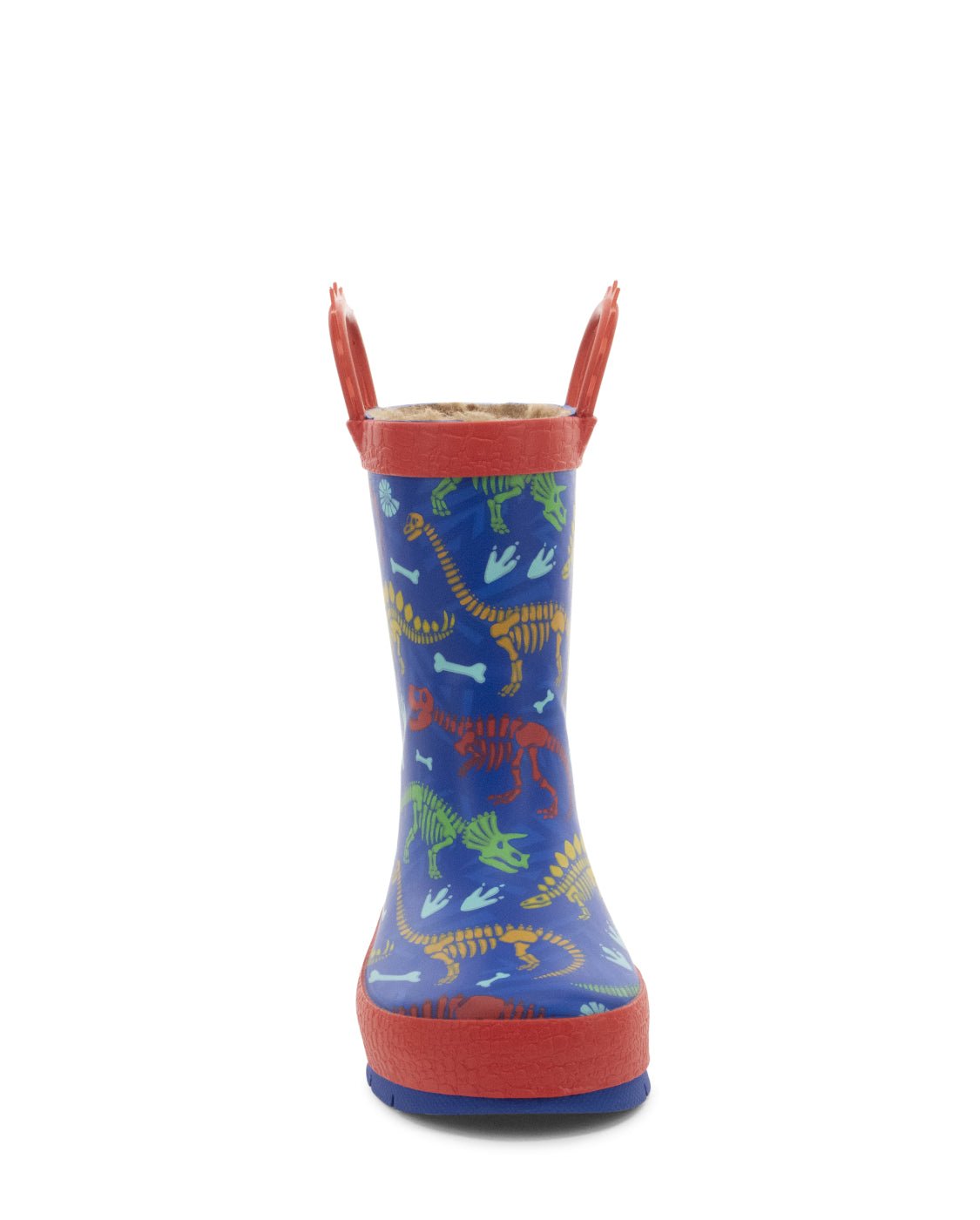 Kids Dino Fossils Faux Fur Rain Boot - Blue - Western Chief