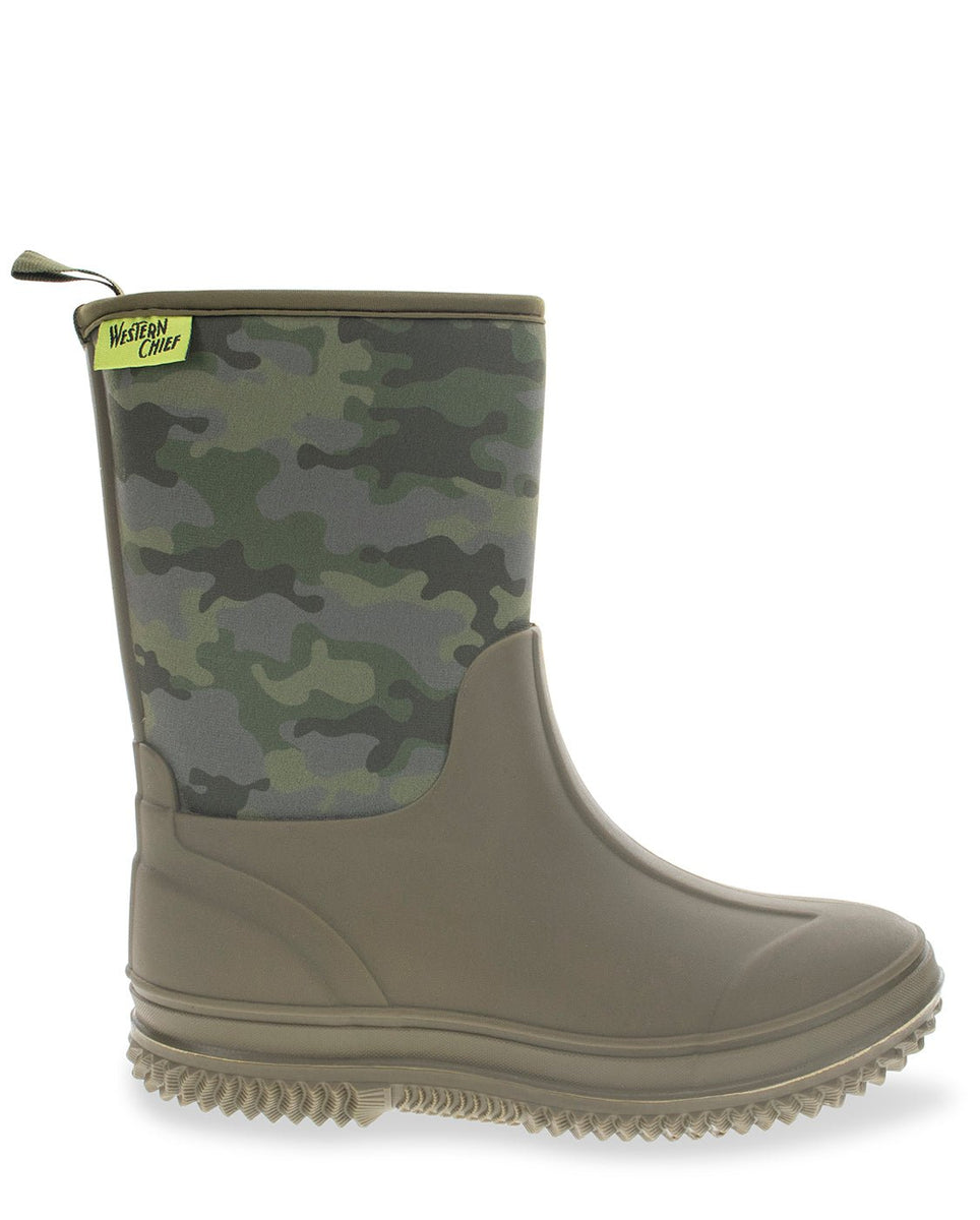 MT Kids Boots - Olive Green Smoky Mountain Boots Kids Unisex Harrison Brown/Green  main image 4