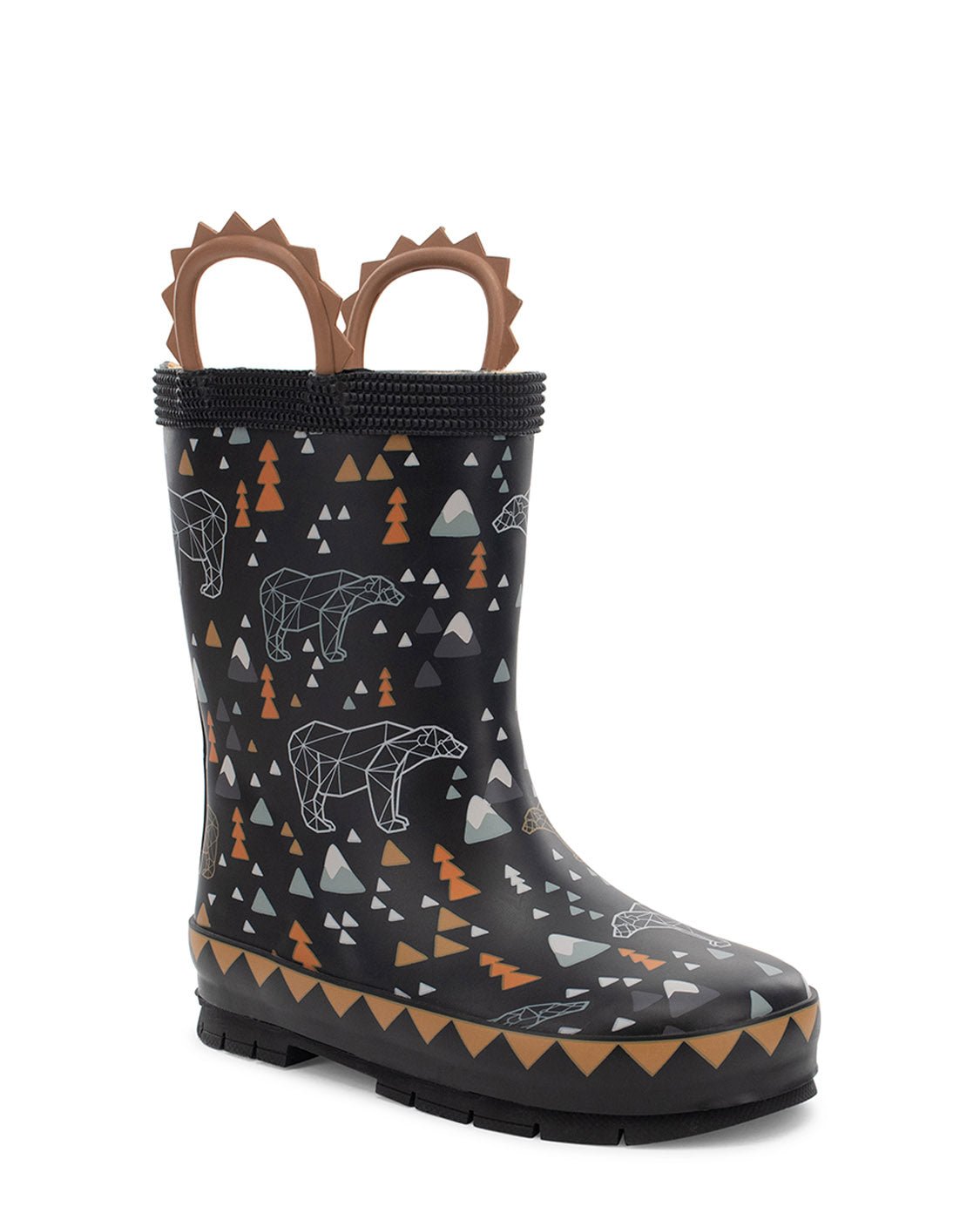 Kids Grizzly Faux Fur Rain Boot - Black - Western Chief