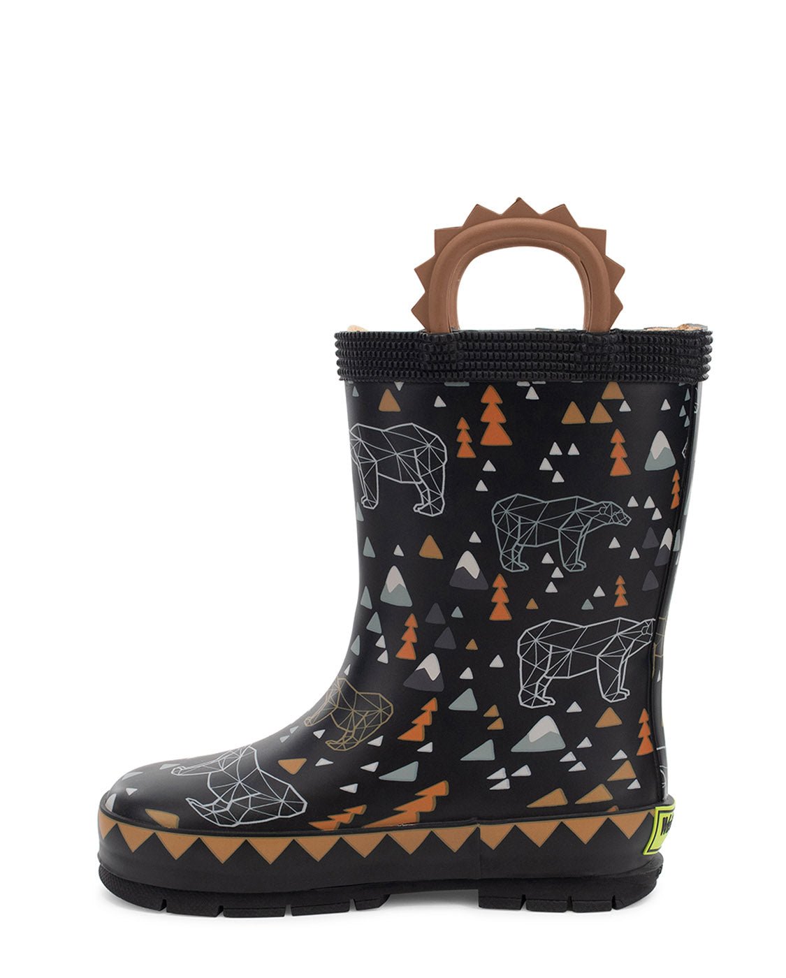 Kids Grizzly Faux Fur Rain Boot - Black - Western Chief