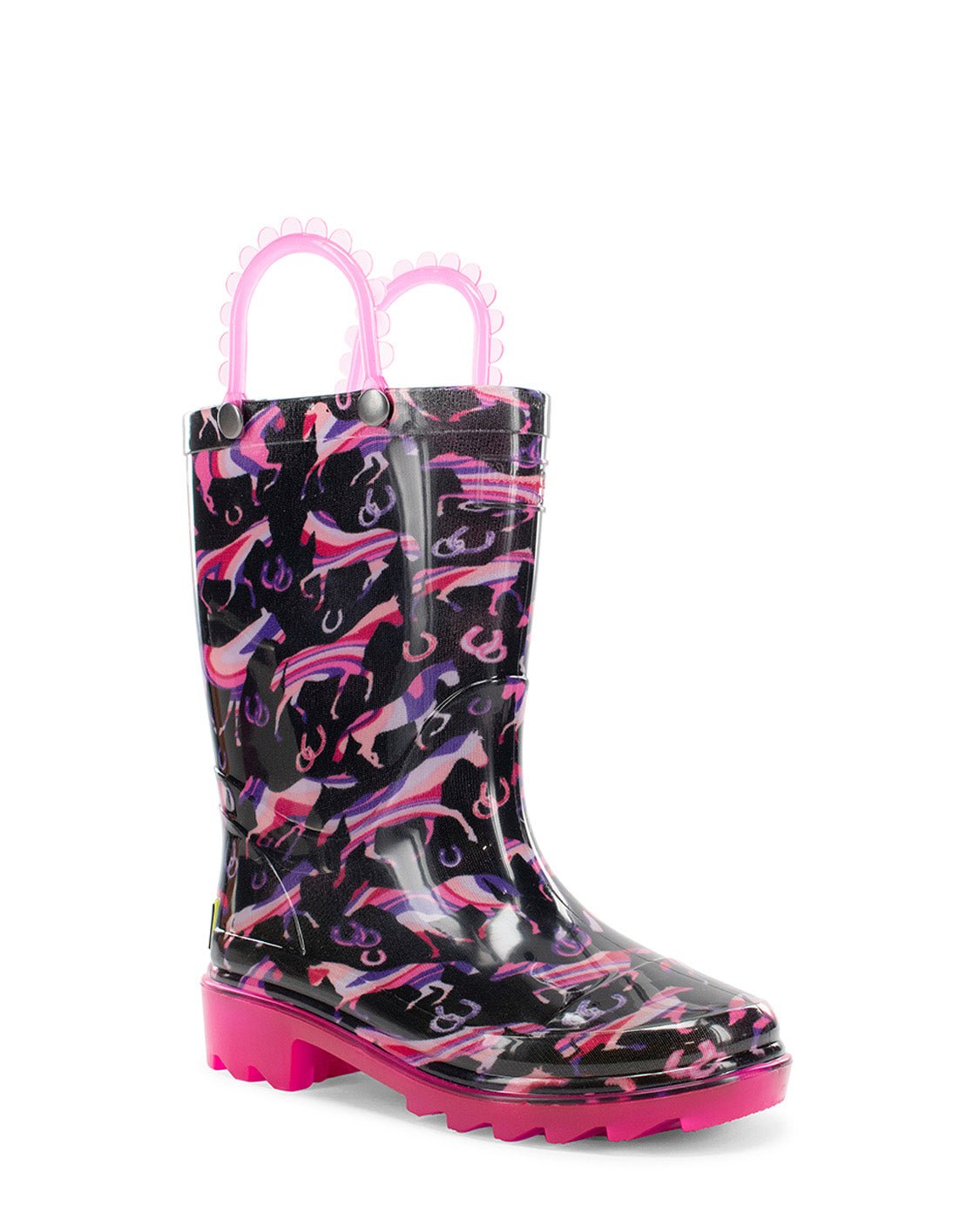 Kids Pastel Pastures Lighted Rain Boot - Black - Western Chief