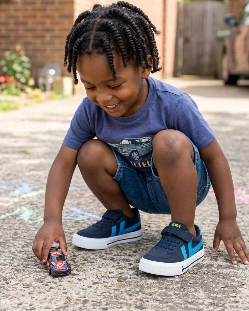 Kids Recess Runner Sneaker - Navy - Western Chief