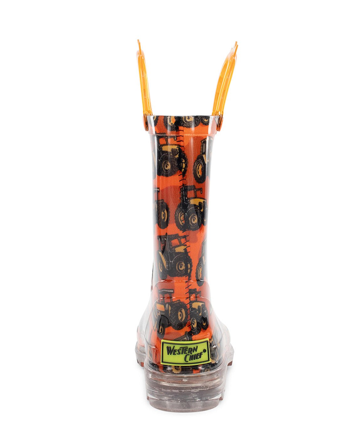Kids Tractors Lighted Rain Boot - Orange - Western Chief