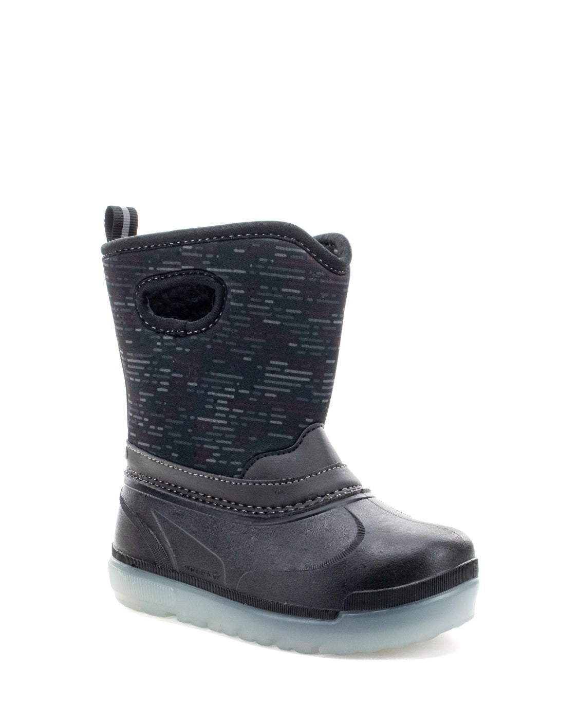 Kids Travali Lighted Faux Fur Neoprene Cold Weather Boot - Black - Western Chief