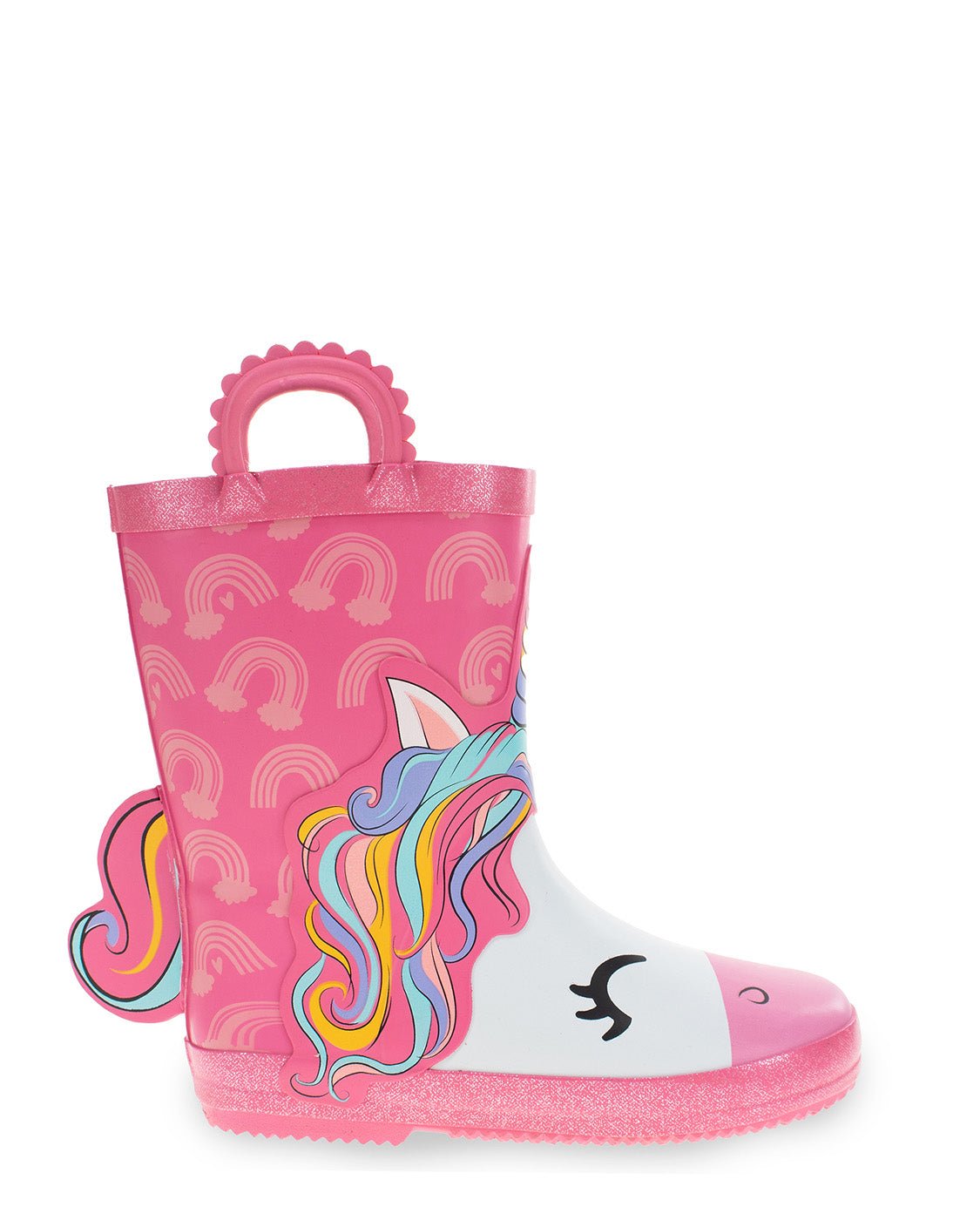 Kids Unicorn Faux Fur Rain Boot - Pink - Western Chief