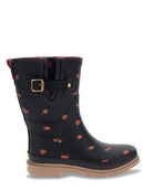 New! Women's Lucky Ladybug Mid Rain Boot - Black - Western Chief