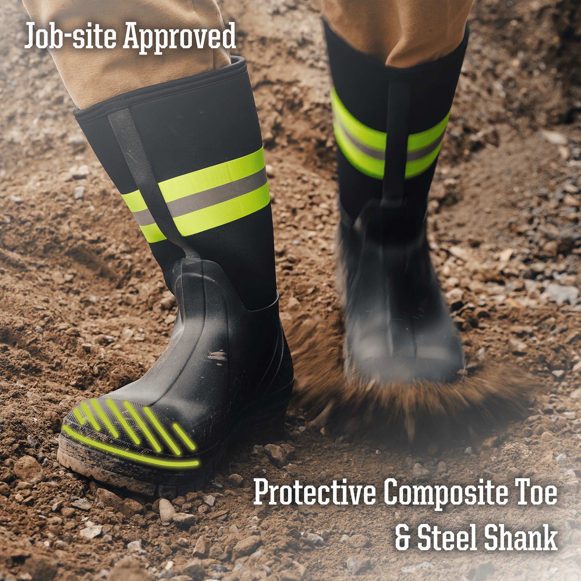 Unisex 365 Comp Toe Service Stripe Neoprene Mid Cold Weather Boot - Black - Western Chief