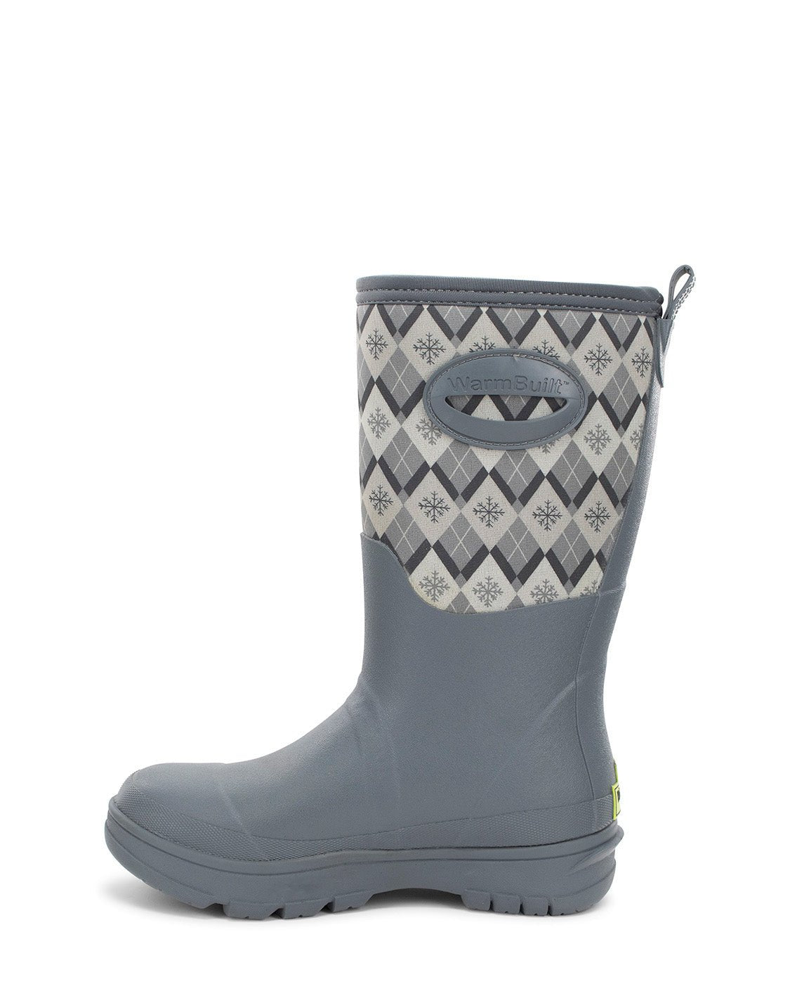 Women's Argyle Faux Fur Neoprene Mid Cold Weather Boot - Gray - Western Chief