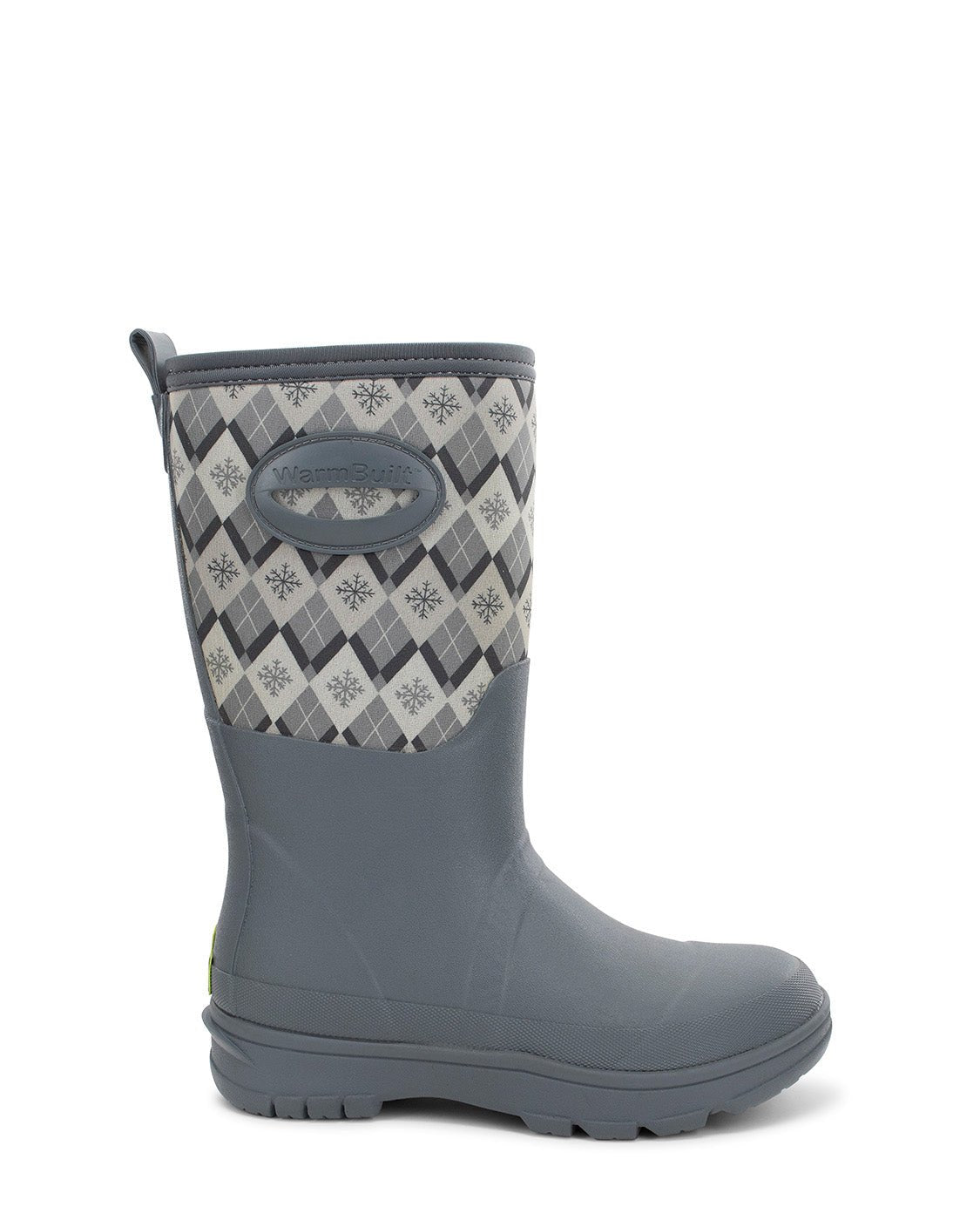 Women's Argyle Faux Fur Neoprene Mid Cold Weather Boot - Gray - Western Chief