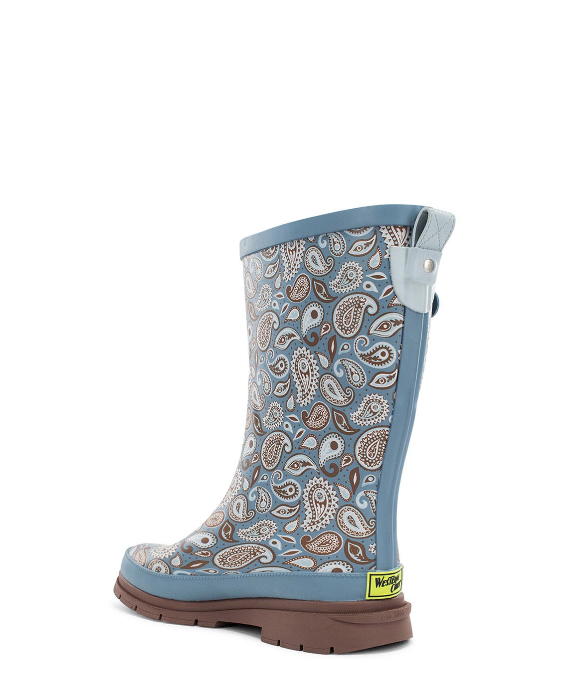 Women's Bandana Faux Fur Mid Rain Boot - Blue - Western Chief