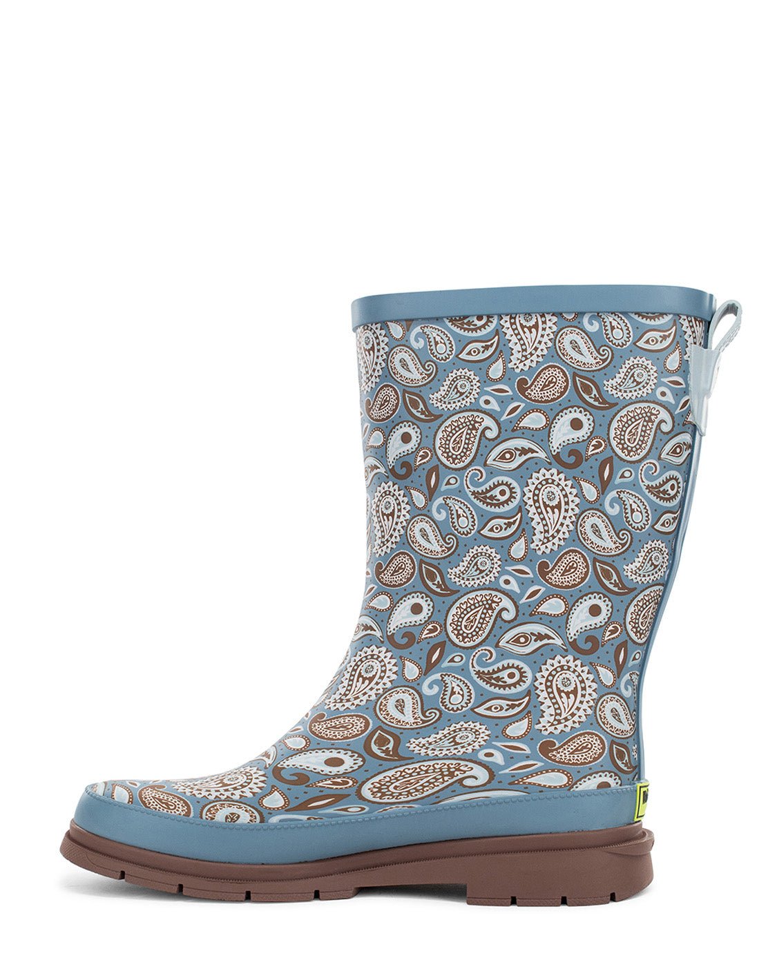Women's Bandana Faux Fur Mid Rain Boot - Blue - Western Chief