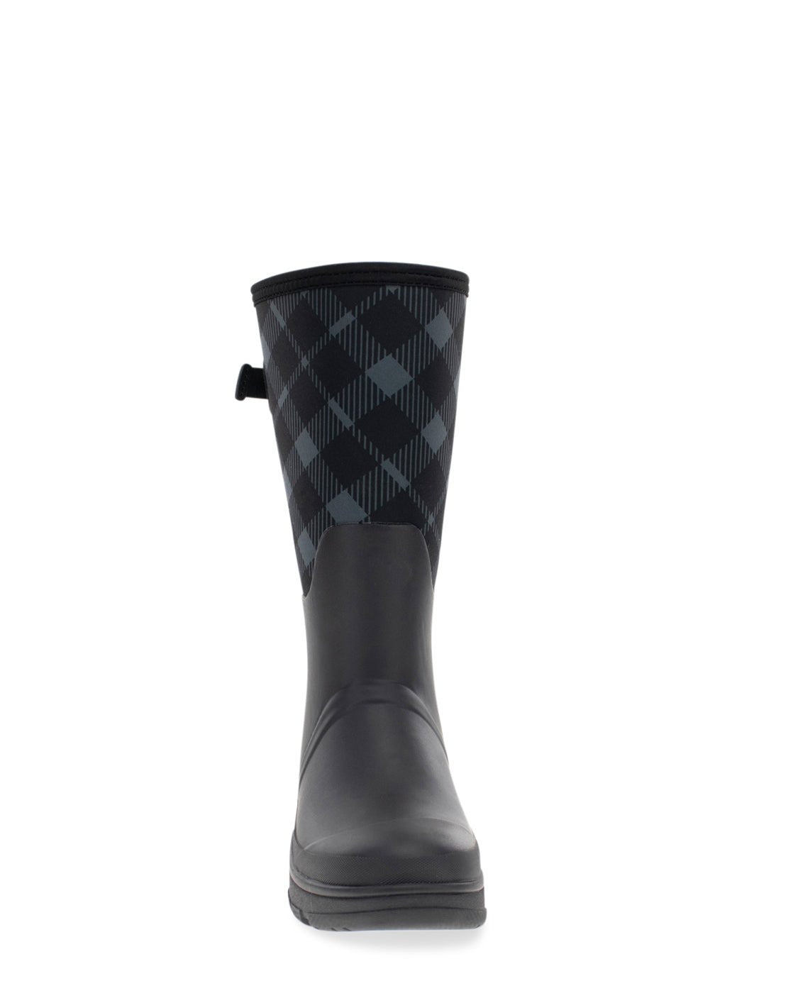 Women's Buffalo Check Neoprene Wide Calf Rain Boot - Black - Western Chief
