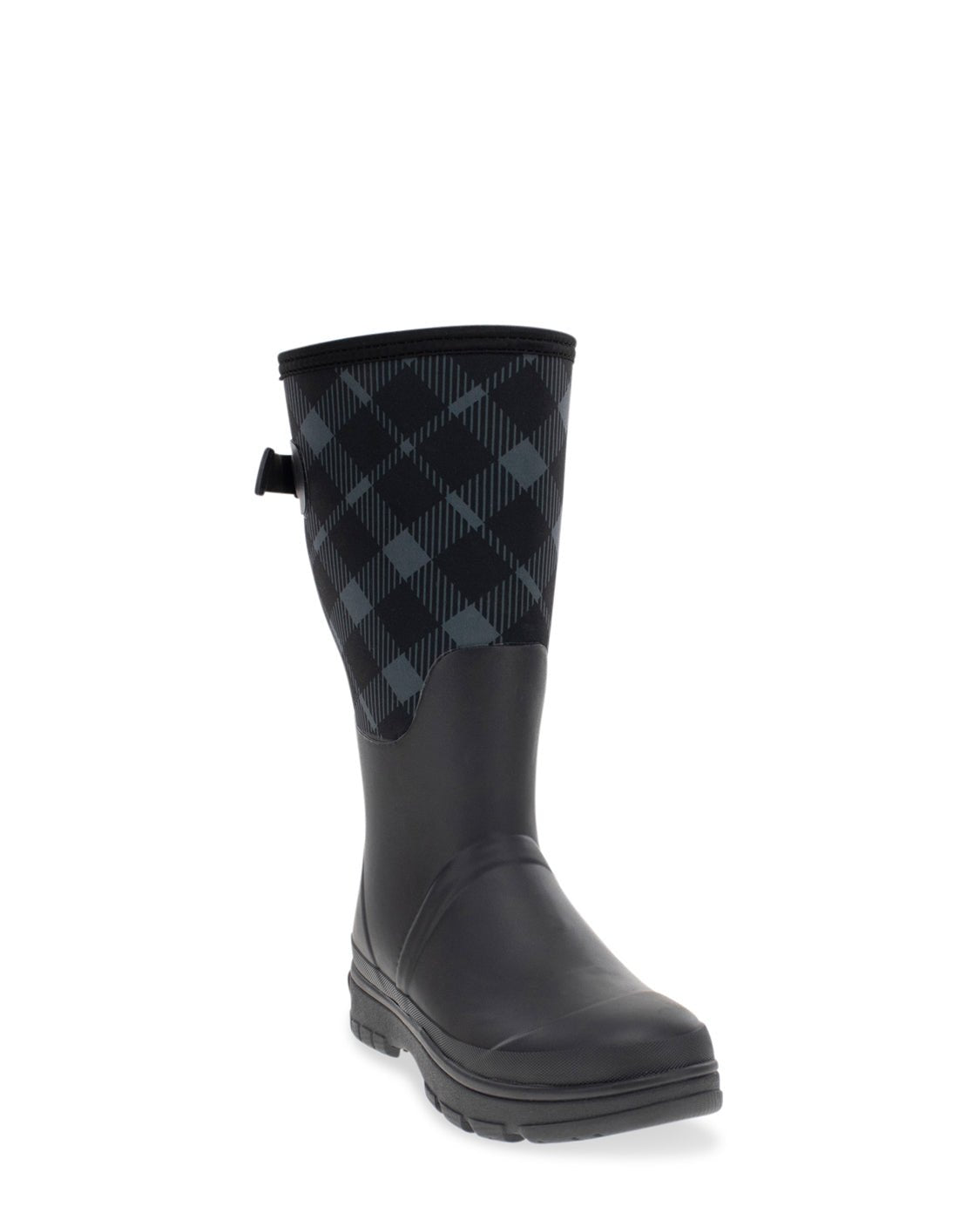 Women's Buffalo Check Neoprene Wide Calf Rain Boot - Black - Western Chief