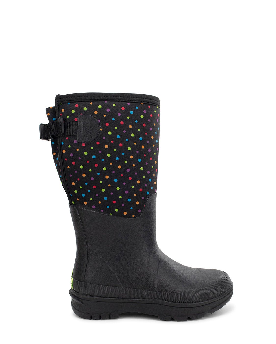 Women's Ditsy Dot Faux Fur Neoprene Wide Calf Cold Weather Boot