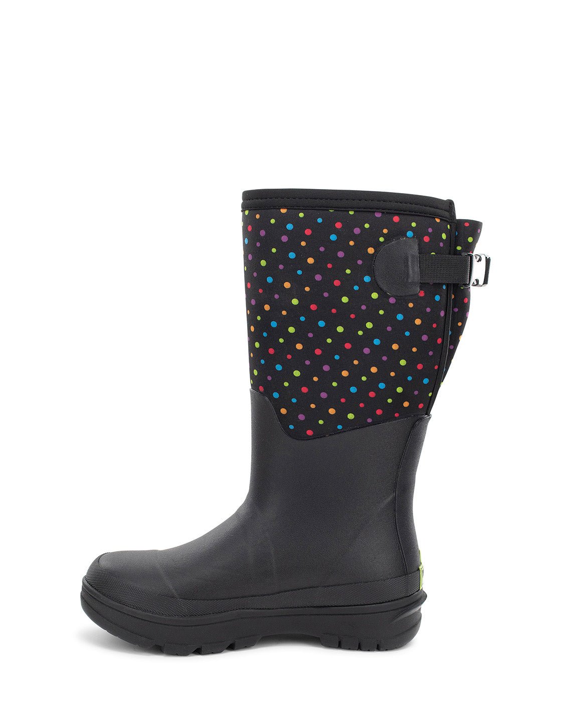 Women's Ditsy Dot Faux Fur Neoprene Wide Calf Cold Weather Boot - Black - Western Chief