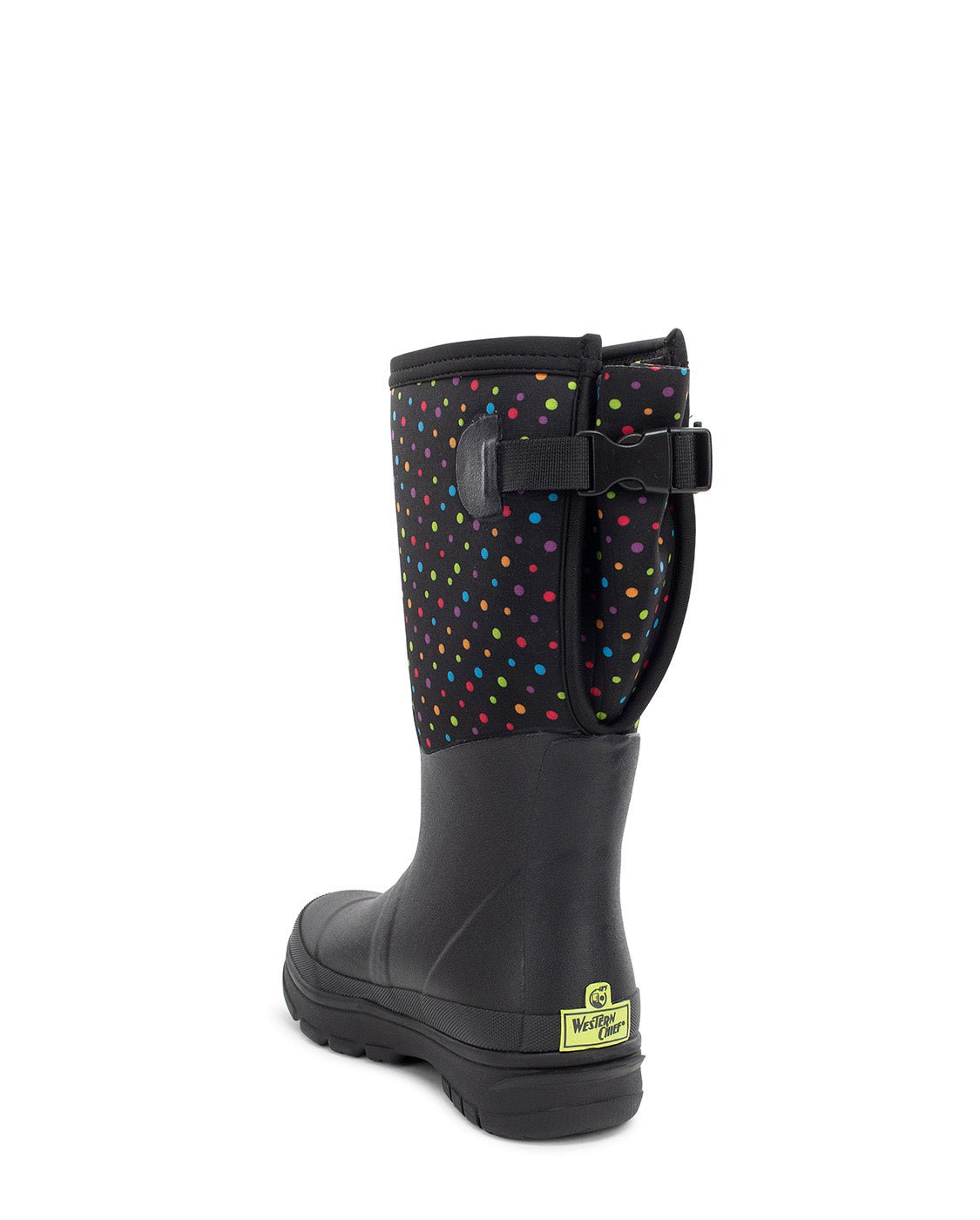 Women's Ditsy Dot Faux Fur Neoprene Wide Calf Cold Weather Boot - Black - Western Chief