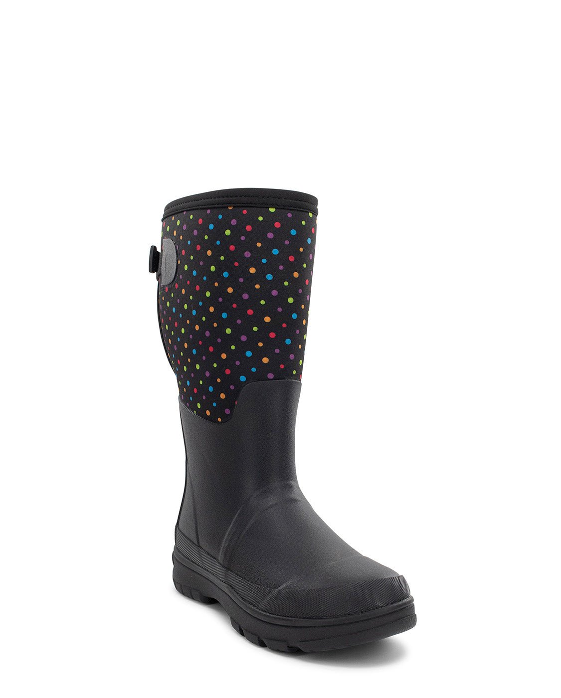 Women's Ditsy Dot Faux Fur Neoprene Wide Calf Cold Weather Boot - Black - Western Chief
