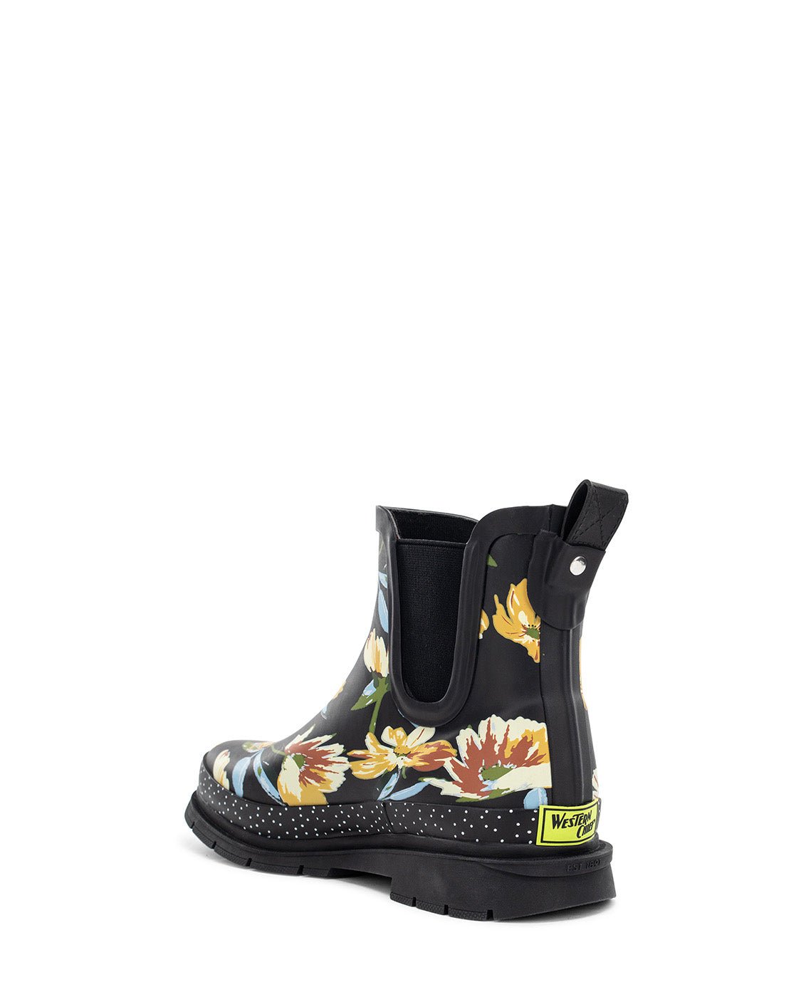 Women's Floral Chelsea Rain Boot - Black - Western Chief