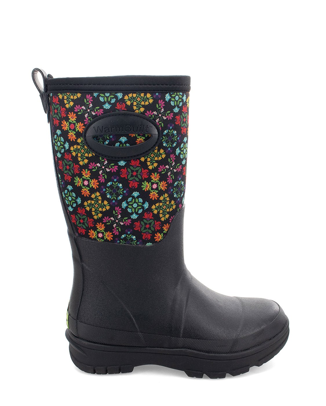 Women's Jewel Neoprene Faux Fur Mid Cold Weather Boot Black