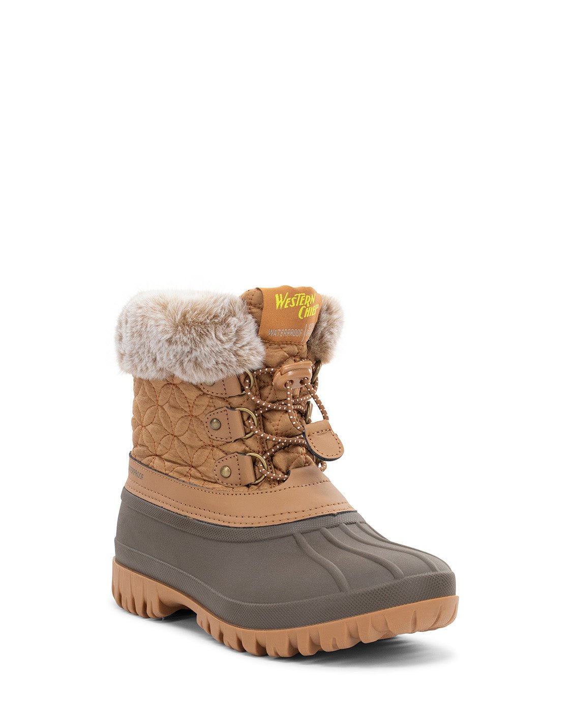 Women's Polar Faux Fur Ankle Cold Weather Boot - Brown - Western Chief