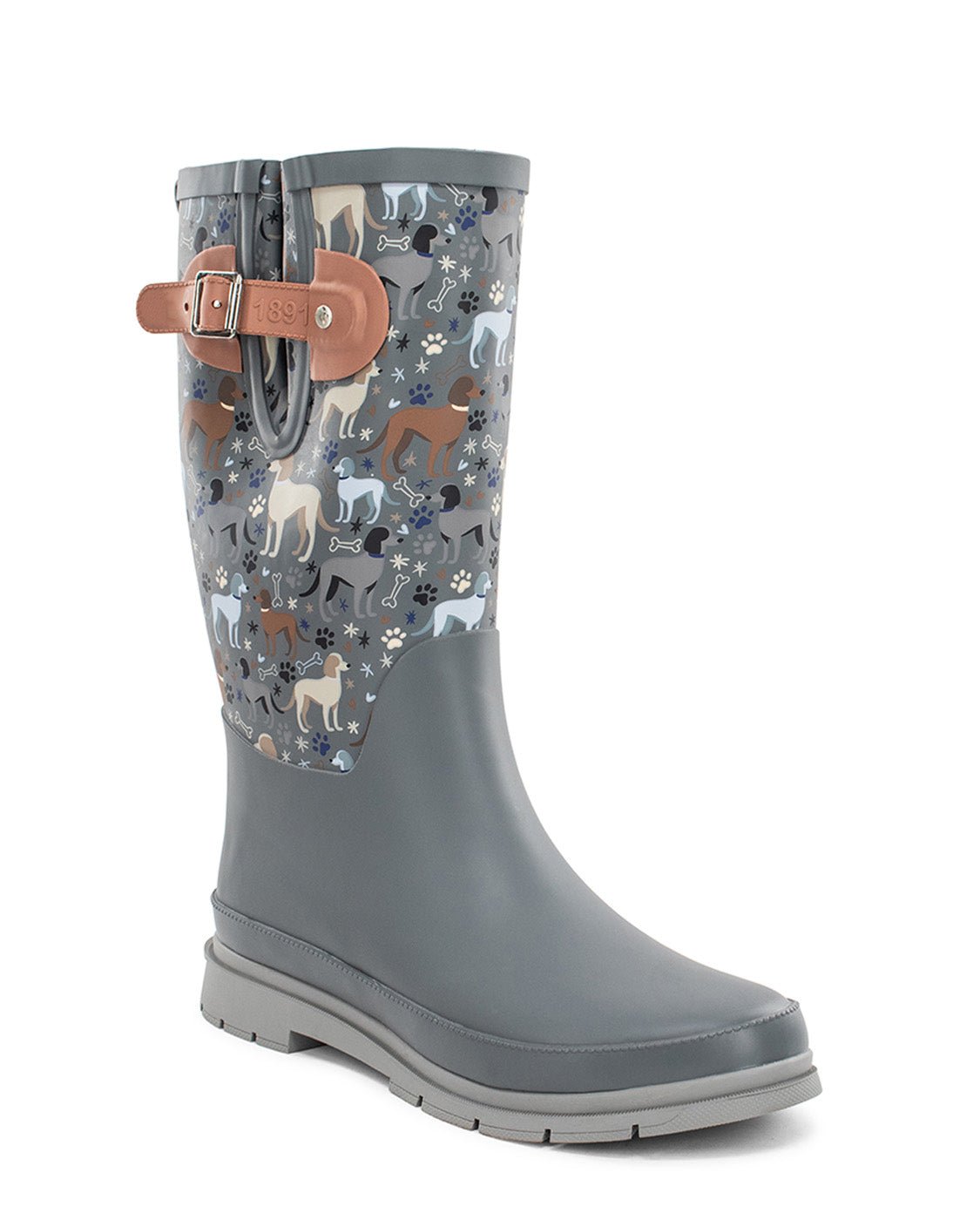 Women's Puppy Love Faux Fur Tall Rain Boot - Gray - Western Chief