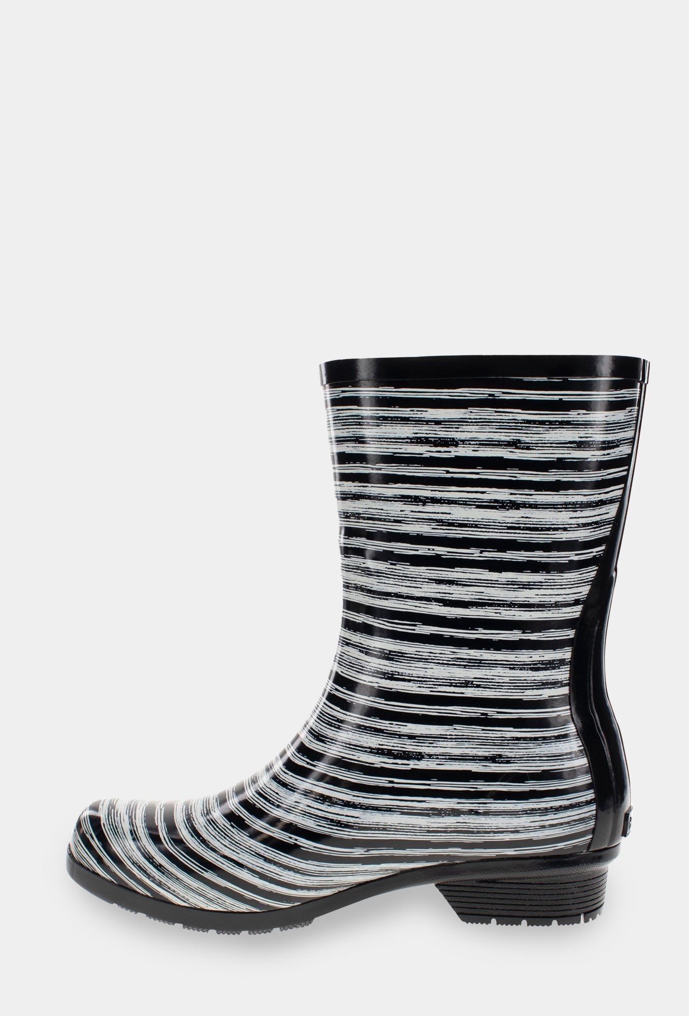 Gloss Drybrush Mid Rain Boot - Black - Western Chief