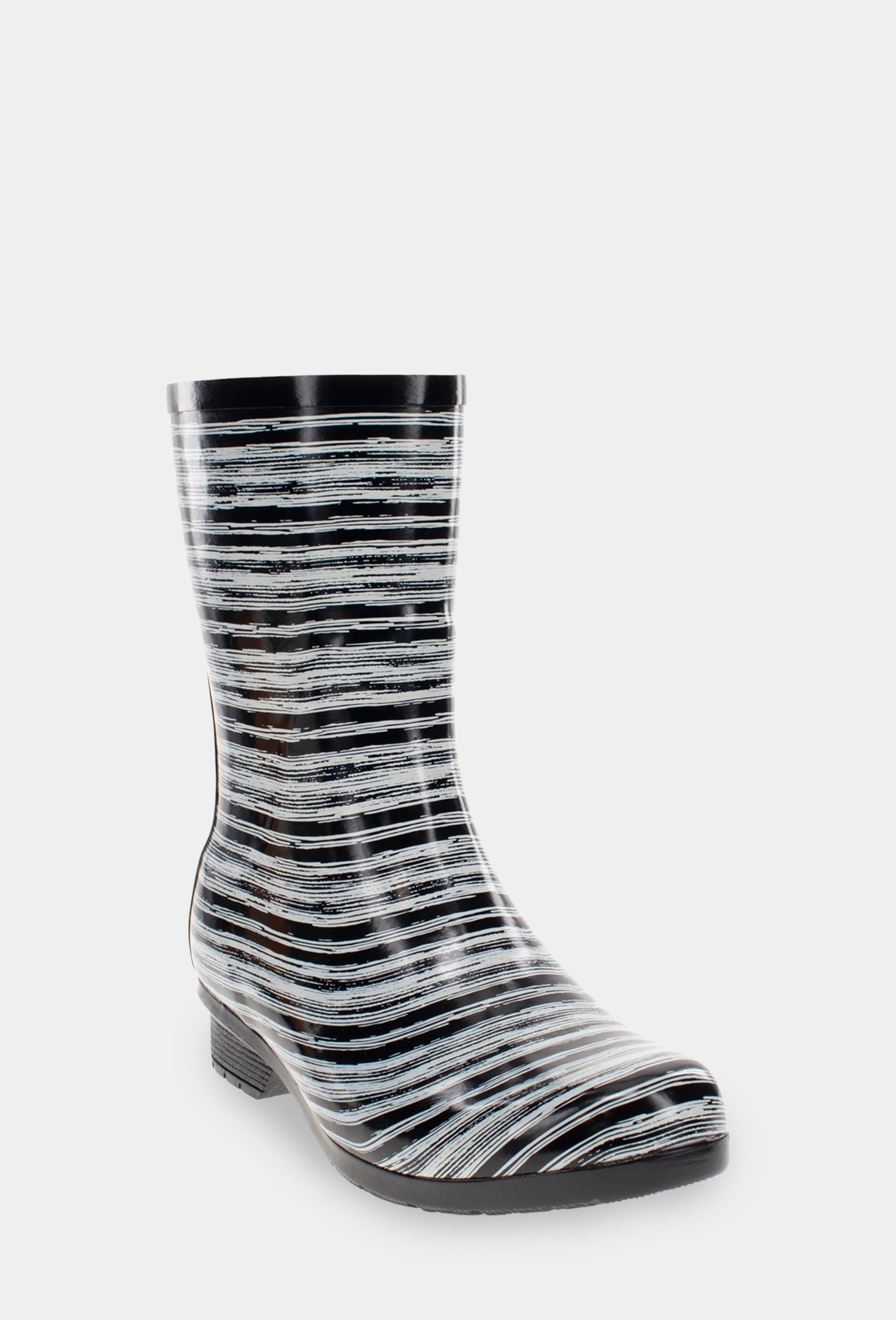 Gloss Drybrush Mid Rain Boot - Black - Western Chief