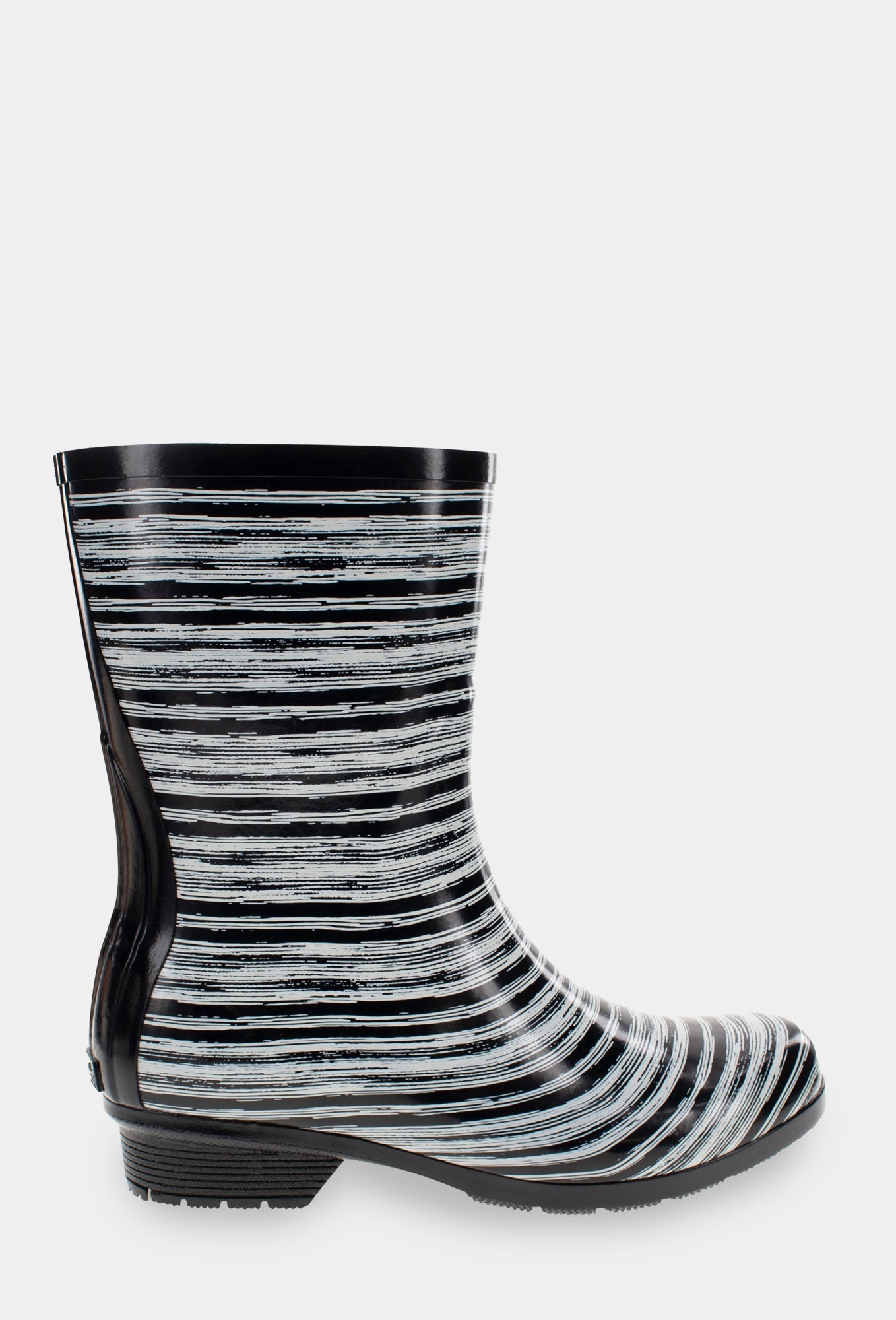 Gloss Drybrush Mid Rain Boot - Black - Western Chief