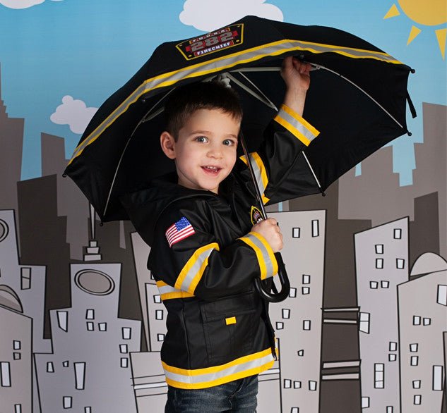 Kids 282 F.D.U.S.A. Firechief Umbrella - Black - Western Chief