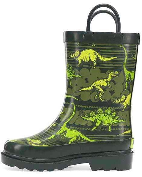 Kids Dino Quest Rain Boot - Olive - Western Chief