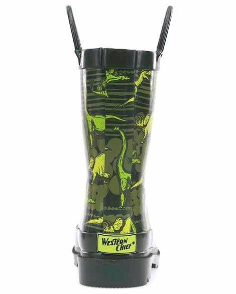 Kids Dino Quest Rain Boot - Olive - Western Chief
