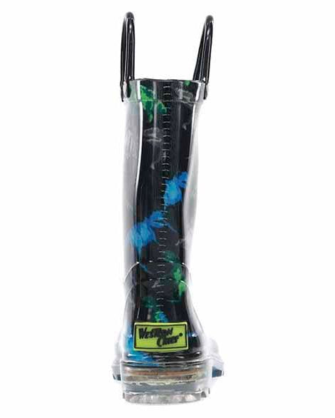 Kids Dinosaur Friends Lighted Rain Boot - Black - Western Chief