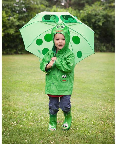 Kids Fritz Frog Umbrella - Green - Western Chief