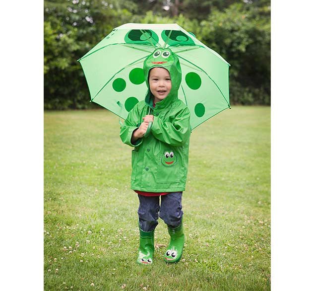 Kids Fritz Frog Umbrella - Green - Western Chief