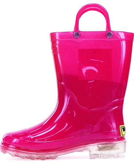 Kids Lighted Solid Rain Boot - Pink - Western Chief
