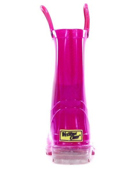 Kids Lighted Solid Rain Boot - Pink - Western Chief