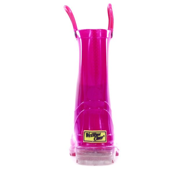 Kids Lighted Solid Rain Boot - Pink - Western Chief