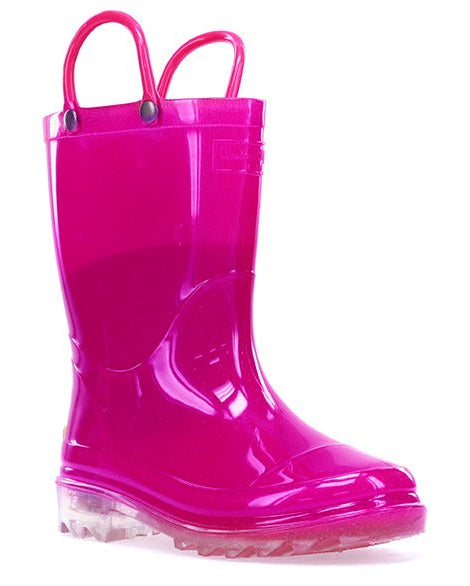 Kids Lighted Solid Rain Boot - Pink - Western Chief