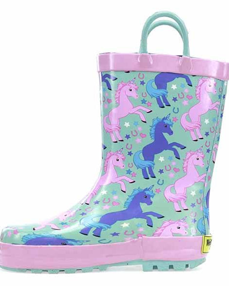 Kids Lucky Unicorn Rain Boot - Turquoise - Western Chief
