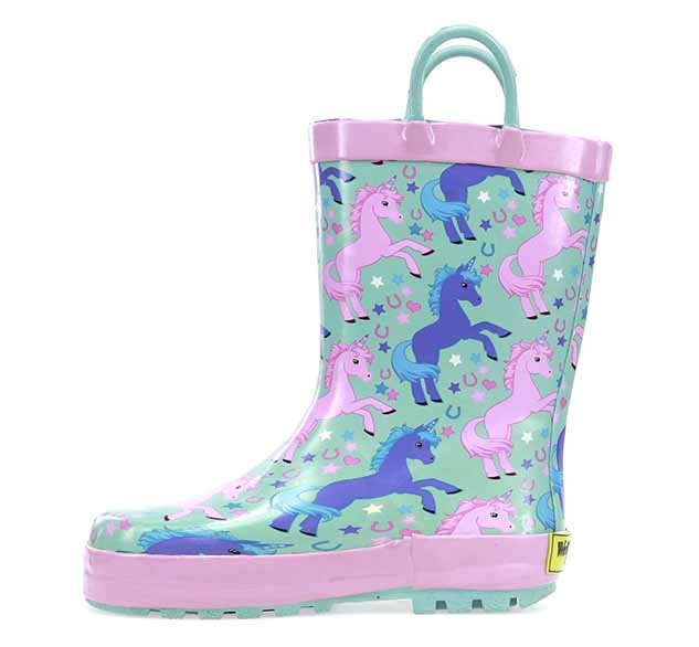 Kids Lucky Unicorn Rain Boot - Turquoise - Western Chief