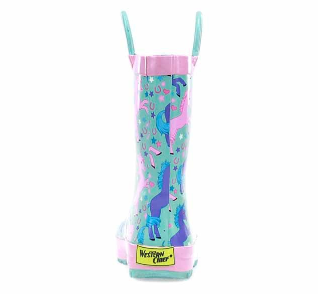 Kids Lucky Unicorn Rain Boot - Turquoise - Western Chief