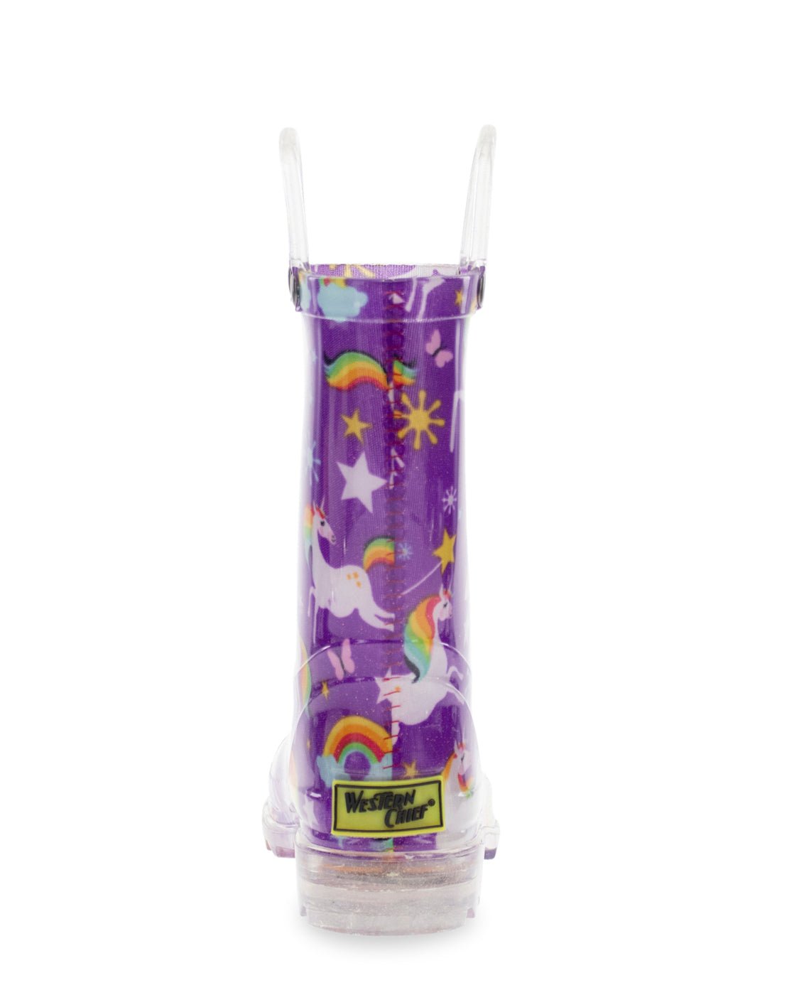 Kids Rainbow Unicorn Lighted Rain Boot - Purple - Western Chief