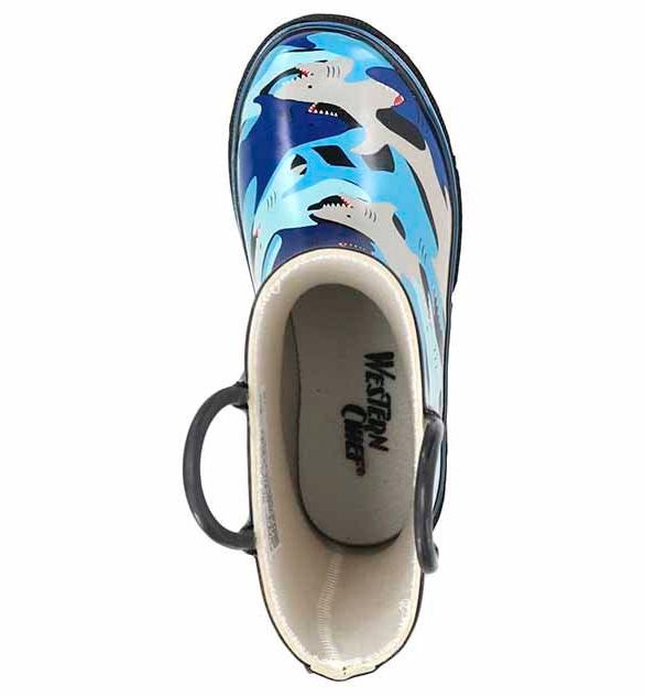 Kids Shark Chomp Rain Boot - Blue - Western Chief
