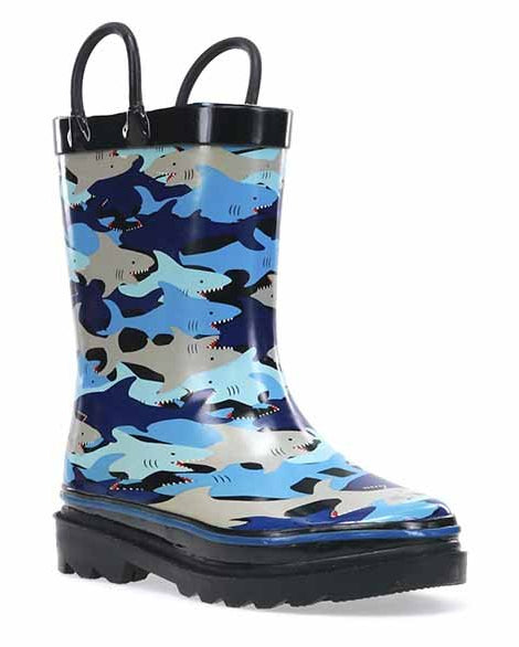 Kids Shark Chomp Rain Boot - Blue - Western Chief