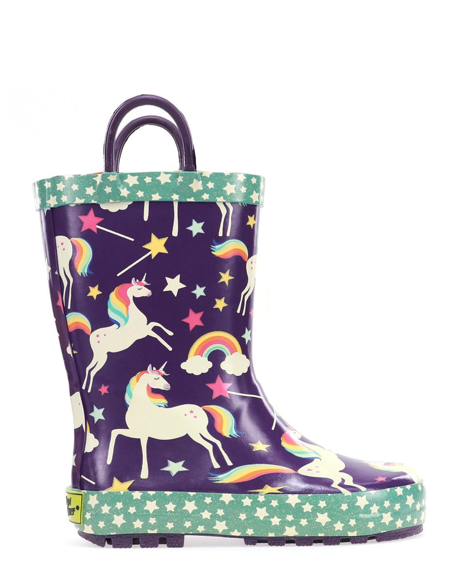 Kids Unicorn Dreams Rain Boot Purple – Western Chief - Main Image